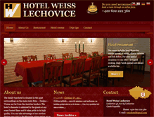 Tablet Screenshot of hotelweiss.cz